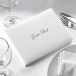 Guest Book white & silver