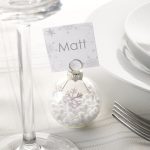 Shimmering Snowflake Bauble Placecard Holder