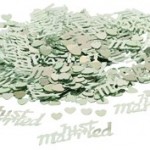 Just Married Confetti Silver