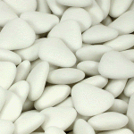 Mini Heart Dragees White