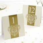 Vintage Romance Table Numbers Ivory & Gold